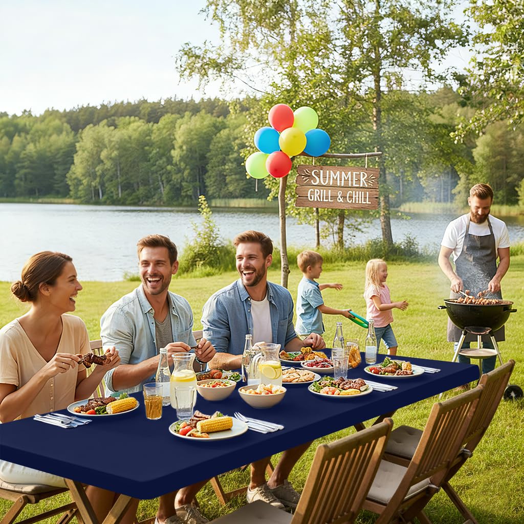 Windproof Elastic Edge Tablecloth